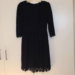 Ann Taylor Navy + Black lace dress